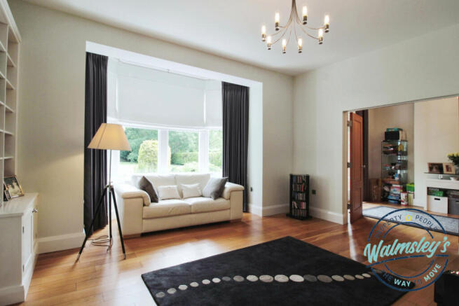 Music room with French doors to hallway