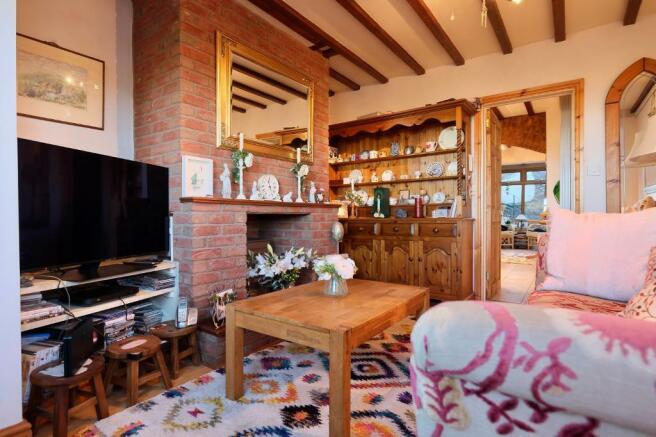 Sitting room with log burner