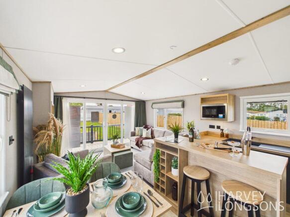 Open Plan Living Area with Patio Doors in the ABI 