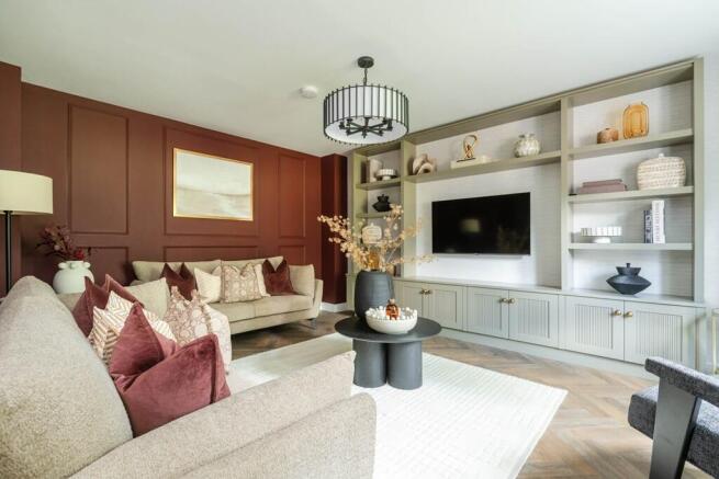 Stylish living room with ample space to unwind