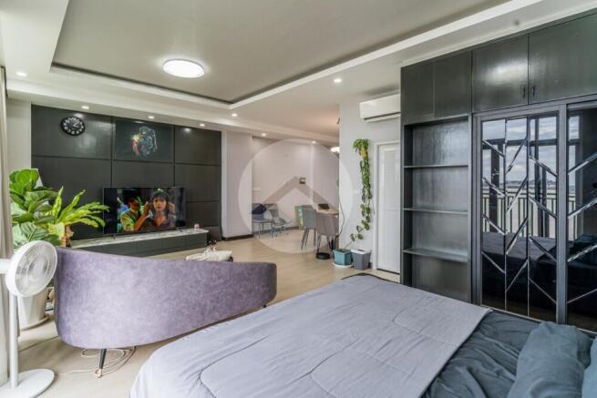 7th Floor 74 Sqm Studio Condo For Sale - Mekong Gardens, Chroy Changvar, Phnom Penh