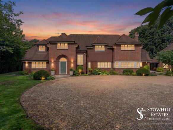 Front of house at twilight