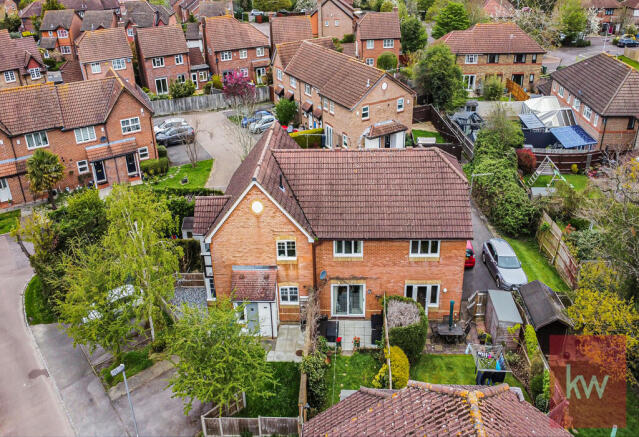Aerial View of House & Surrounding Area