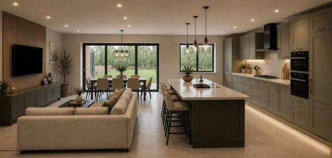 Open plan kitchen