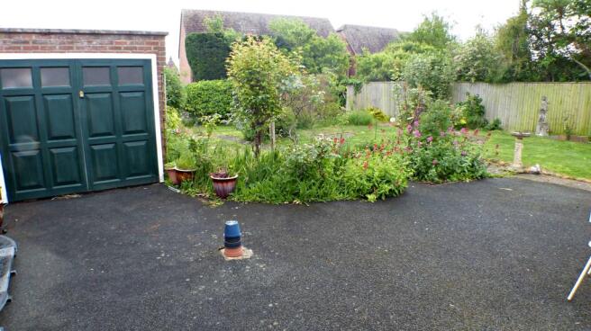 Rear garage.