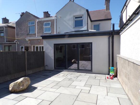Rear paved garden