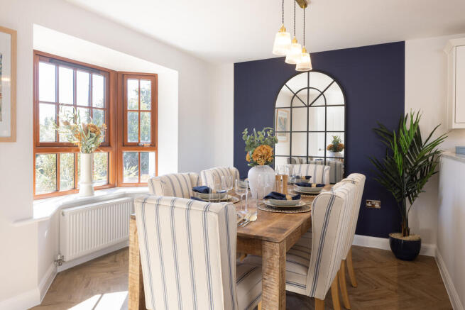 Internal shot of the dining area with conwy show home