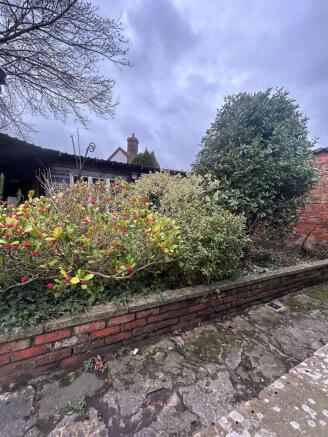 Flower bed from kitchen dining area