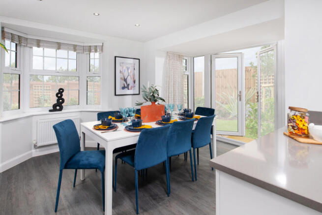 Inside view 4 bedroom Hertford kitchen with dining space