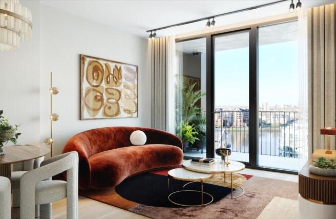 1 Bed Living Room