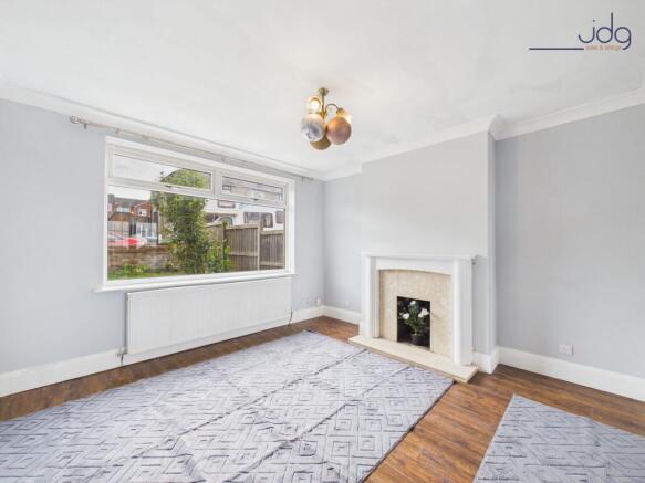 Open Living/Dining Room with Feature Fireplace