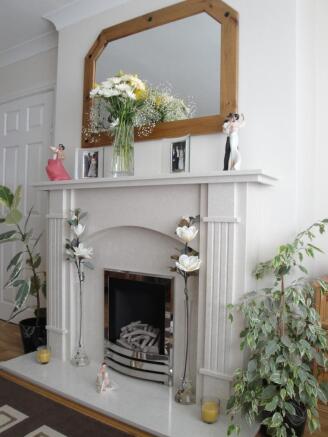 fireplace in lounge