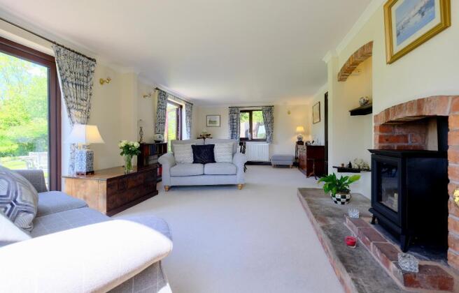 Elegant sitting room with dining area