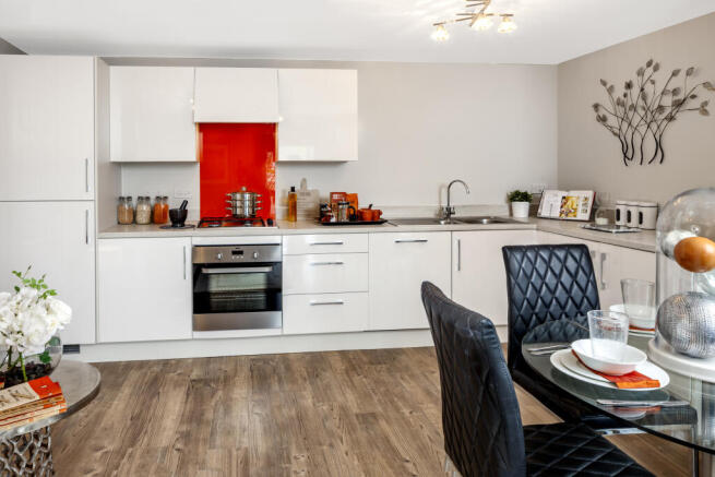 Stylish apartment kitchen area open plan