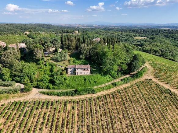 Villa aerial view
