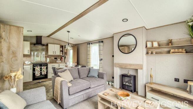 ABI Beverley living room with feature fireplace an