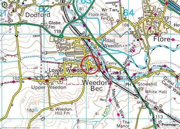 Promap of Weedon location