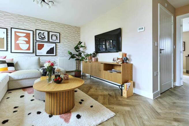 The home opens to the bright and inviting lounge