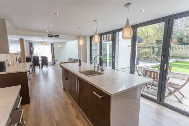 Kitchen area with bi-folds