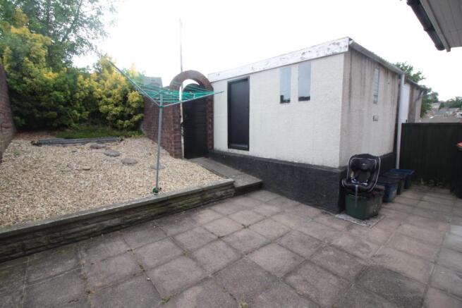 Rear garden and gara