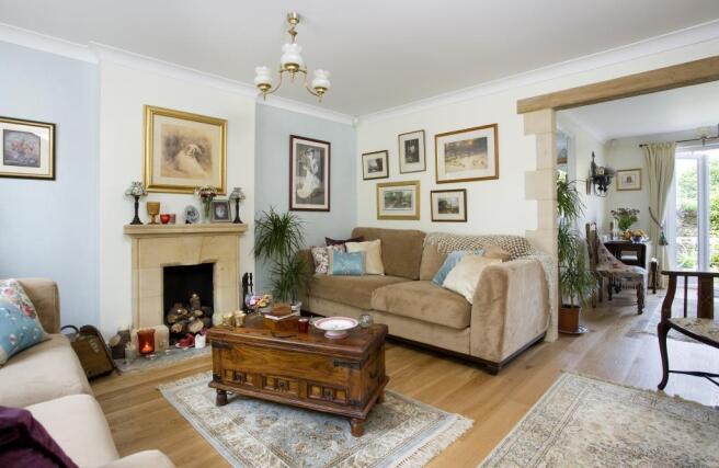 Reception Room with Stone & Beam Feature