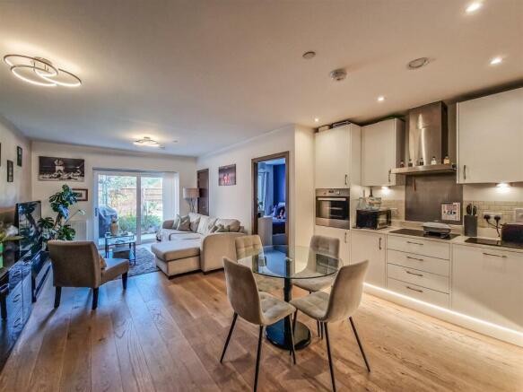 open plan kitchen-living-dining space