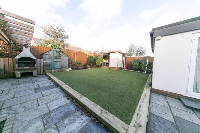 Neatly landscaped private garden