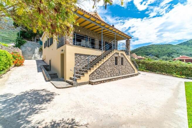 Parking area and steps