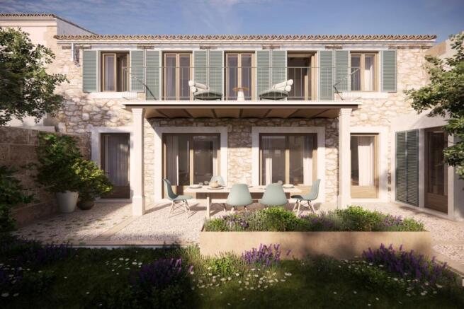 New construction project of a traditional village house in Sineu with pool and large garden
