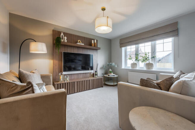 Indicative Living Room, Contemporary Modern Decoration