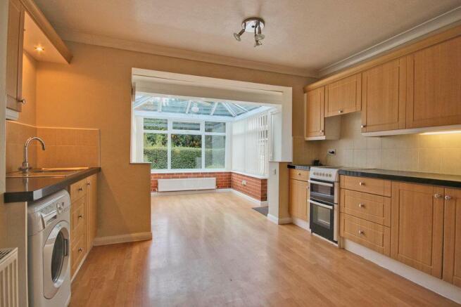 Kitchen opening in to the Conservatory