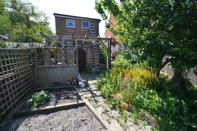 Garden and rear of garage