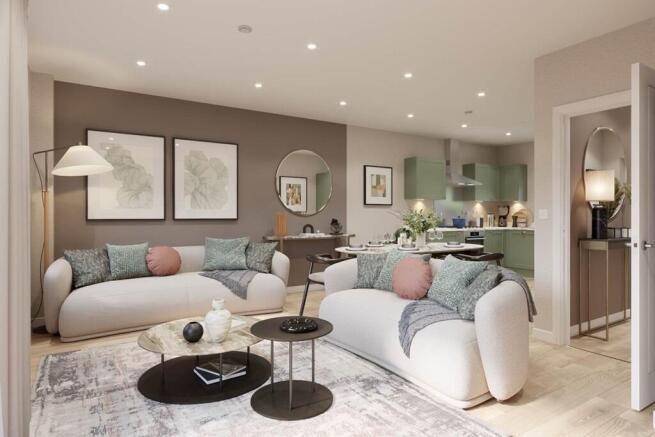 Stylish open-plan living and dining area designed for everyday living and entertaining