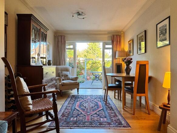 Dining area with doors to the garden