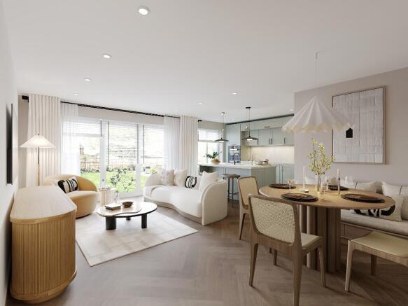 Living Area, Kitchen