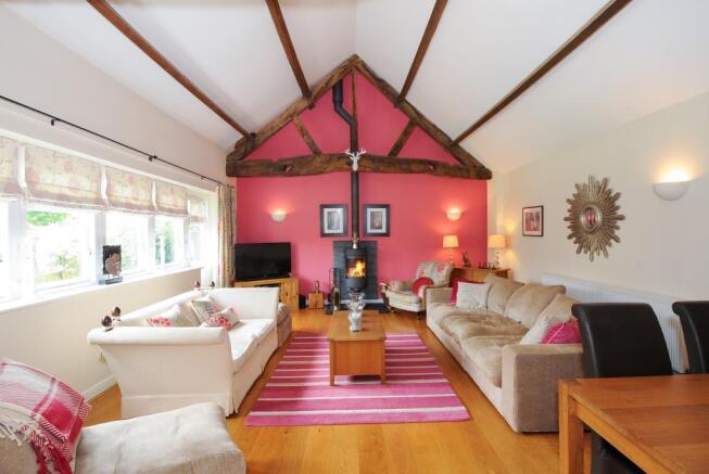 Lounge with woodburner