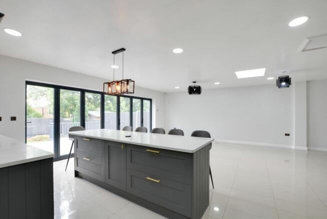 Open Plan Fitted Living Dining Kitchen