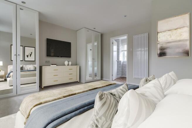 CGI furnished Bedroom one