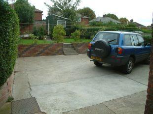 Rear courtyard area