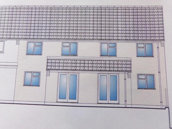 Rear elevation drawi
