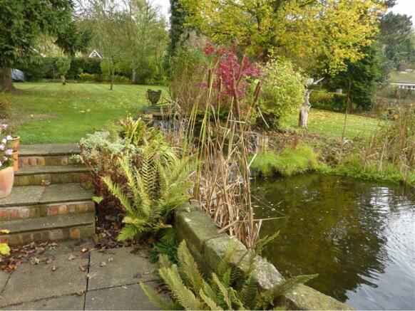 Rear Garden Pond And Waterfalls