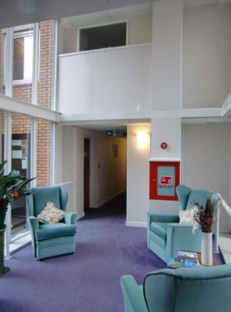 Hallway to residents lounge
