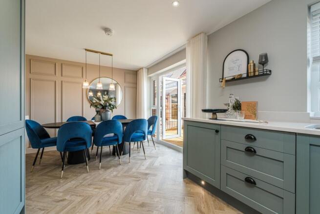 Interior view of the kitchen & dining in our 4 bed Kingsley home
