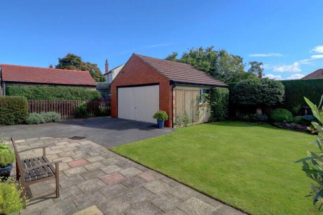Rear Garden & Double Garage