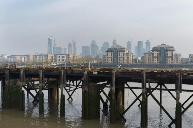 View Across the river to Docklands