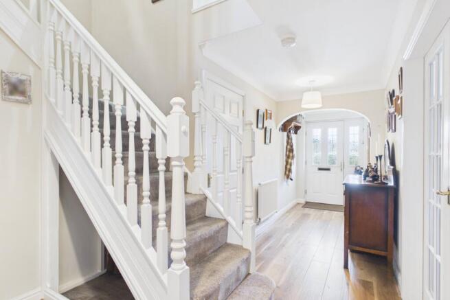 The entrance hall sets the tone for the rest of th