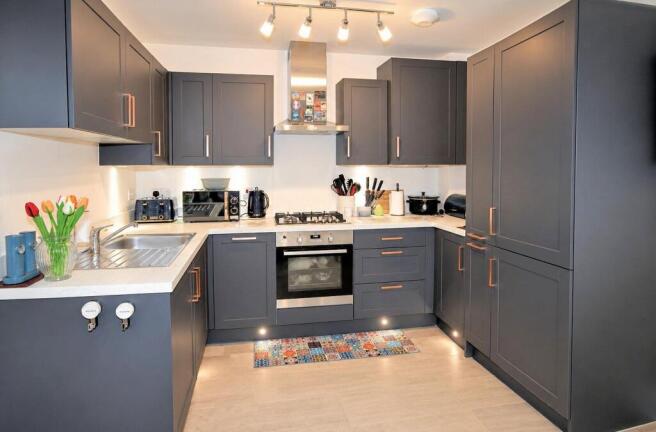 View of Kitchen/Living/Dining Room