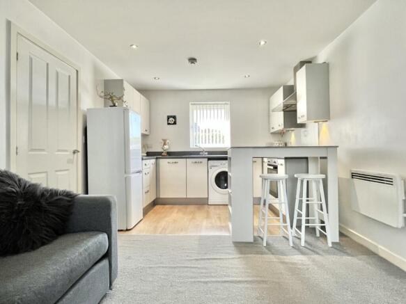 OPEN PLAN STYLE KITCHEN AND LIVING ROOM