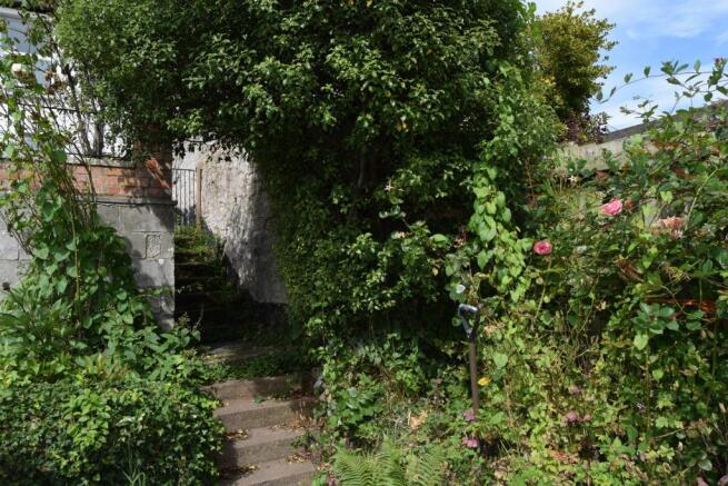 Steps from rear courtyard to garden