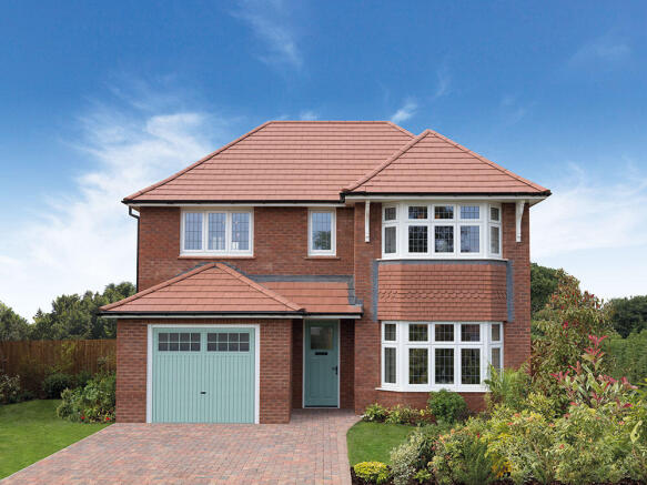 External CGI in brick of the Oxford, a 4 bedroom house